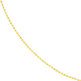14K yellow gold Diamond-Cut Bead Chain 16in Long Chain