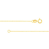 Diamond-cut bead chain necklace in gold-fill