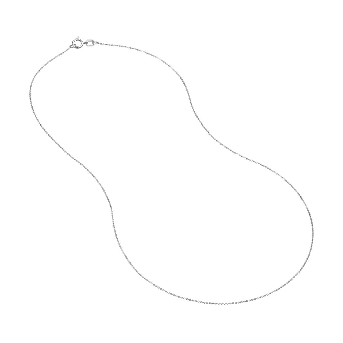 Tiny cable chain in 14K gold, front view variant--14K-white-gold variant--16in variant--18in variant--20in