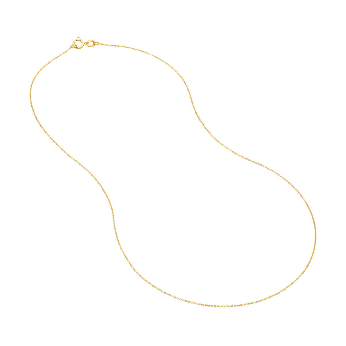 Tiny cable chain in 14K gold, front view variant--14K-yellow-gold variant--16-18in