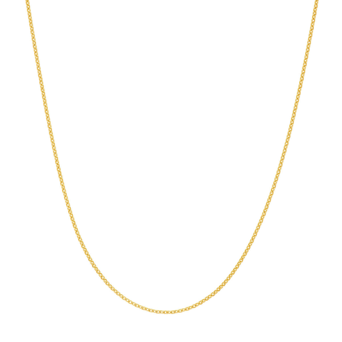 Tiny cable chain in 14K gold, on model variant--14K-yellow-gold variant--16in variant--18in variant--20in