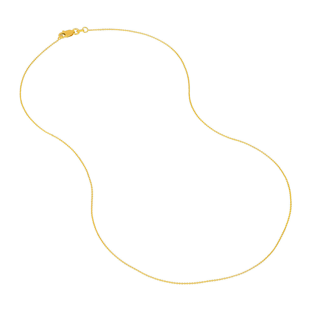 Lightweight gold-fill cable chain for layering yellow gold variant--18K-yellow-gold variant--16in variant--18in