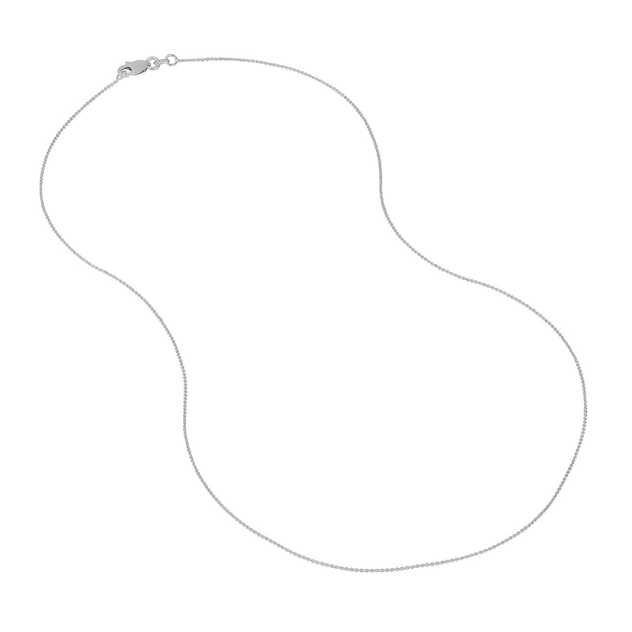 Minimal silver cable chain necklace white gold variant--14K-white-gold variant--20in variant--18K-white-gold variant--16in variant--18in