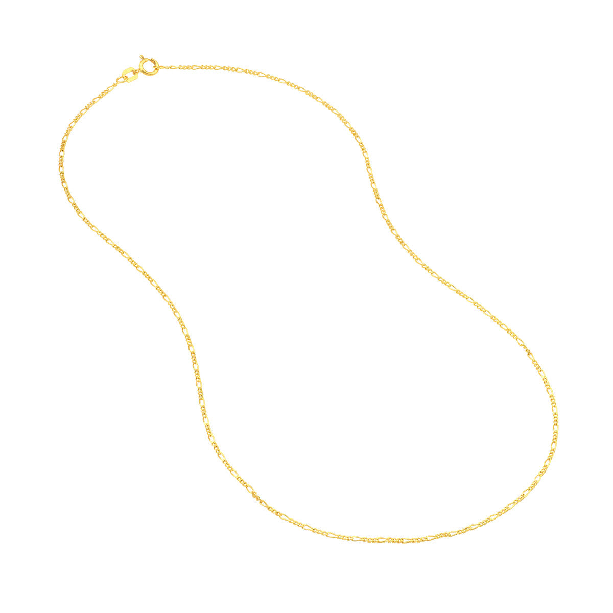 minimalist figaro chain necklace in solid gold variant--Gold-fill variant--16in variant--18in variant--20in variant--24in variant--7in variant--10K-yellow-gold variant--14K-yellow-gold