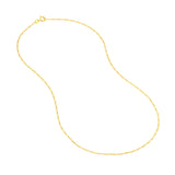 minimalist figaro chain necklace in solid gold variant--Gold-fill variant--16in variant--18in variant--20in variant--24in variant--7in variant--10K-yellow-gold variant--14K-yellow-gold