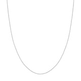 Classic cable chain necklace in solid 14K white gold variant--Sterling-Silver variant--16in variant--18in variant--20in variant--14K-white-gold