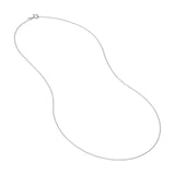 White gold cable chain with polished links variant--Sterling-Silver variant--16in variant--18in variant--20in variant--14K-white-gold