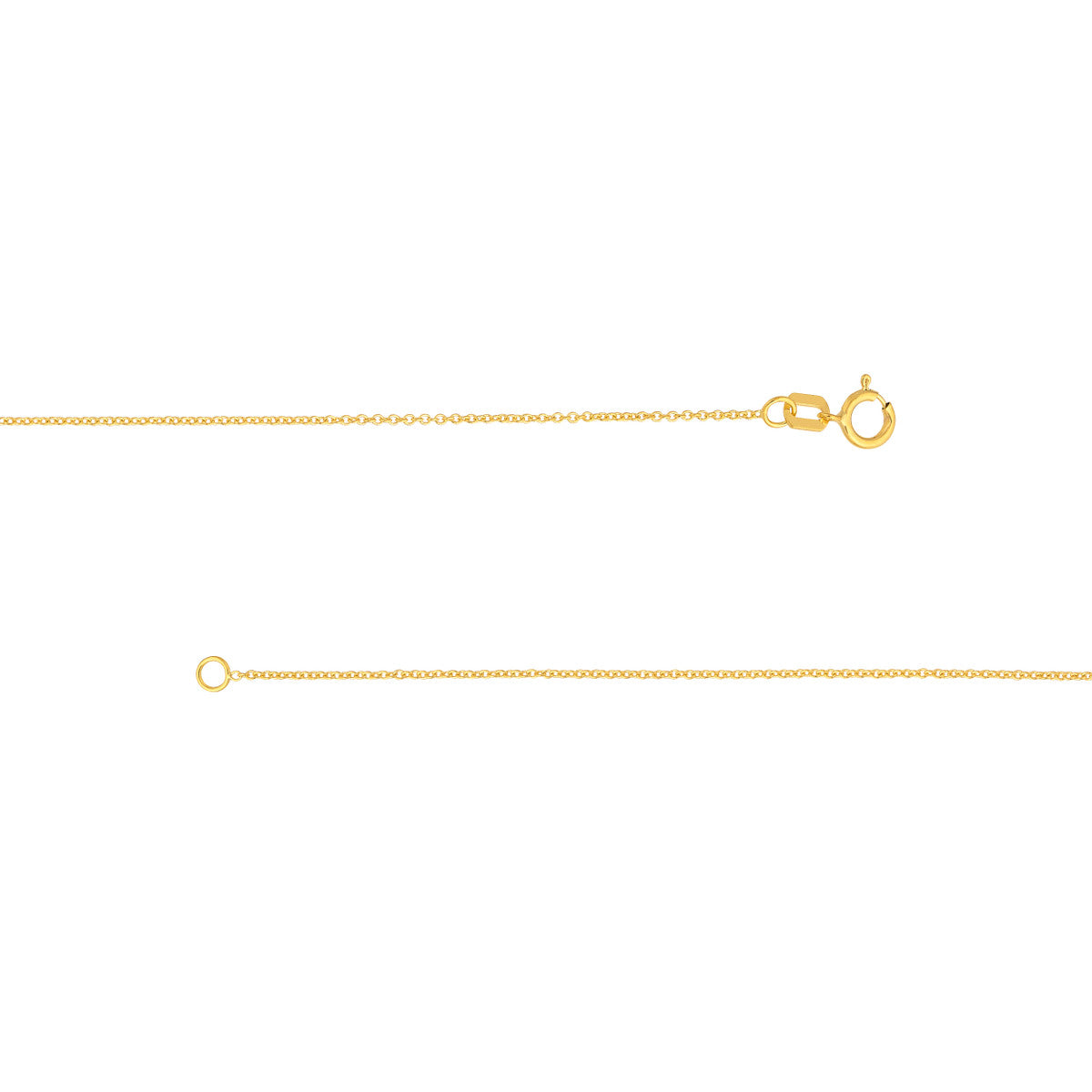 14k yellow gold cable chain with spring ring clasp