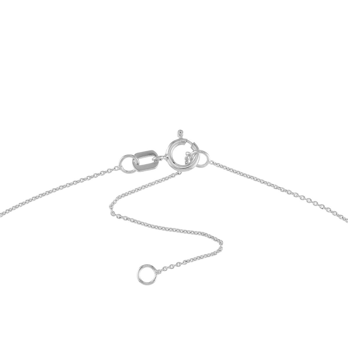 Tiny cable chain in 14K gold, on model variant--14K-white-gold variant--16-18in