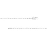 minimalist silver paper clip chain close up variant--Sterling-silver variant--16in variant--18in variant--20in variant--24in variant--14K-white-gold