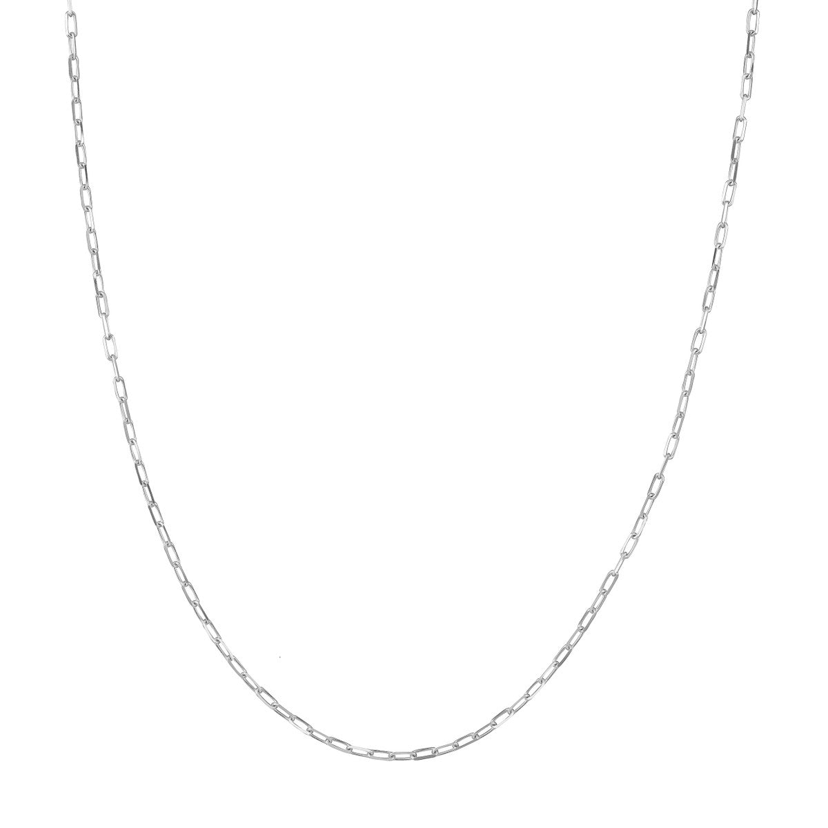 14K White 2.1 mm Paperclip-Style 24" Chain variant--Sterling-silver variant--16in variant--18in variant--20in variant--24in variant--14K-white-gold