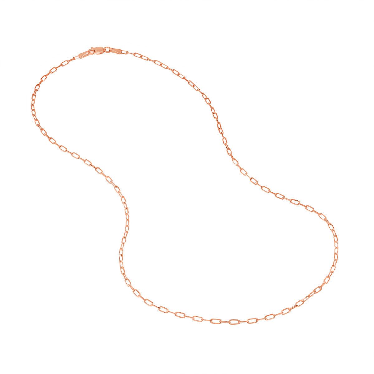 14k rose gold whisper paper clip chain layered look variant--14K-rose-gold variant--16in variant--18in variant--20in variant--24in