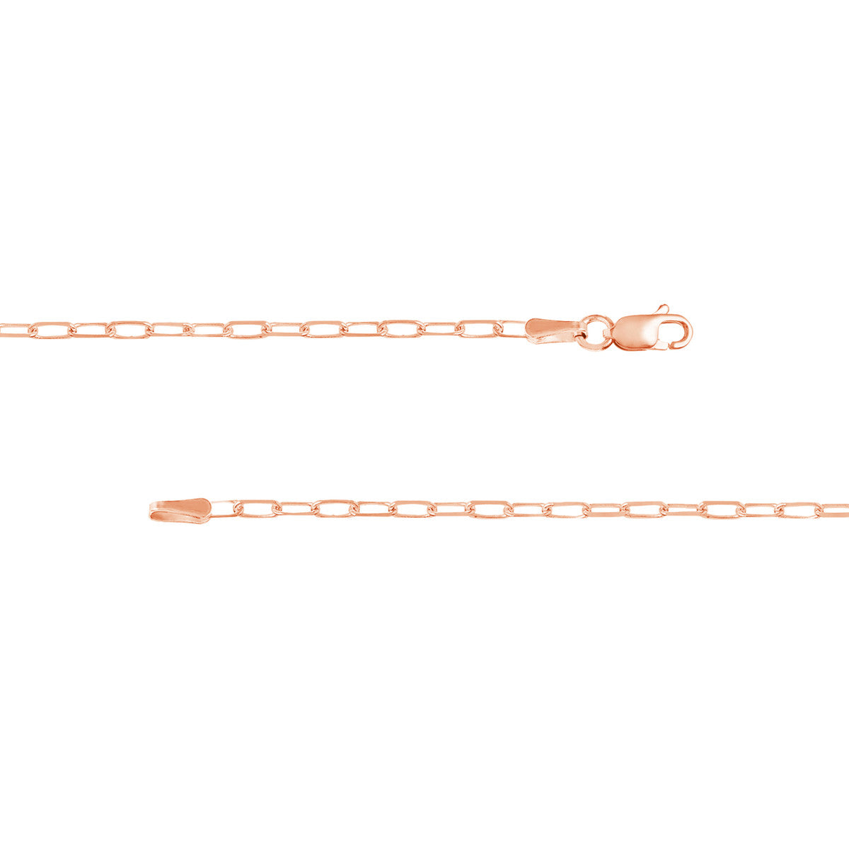 minimalist paper clip chain rose gold close up variant--14K-rose-gold variant--16in variant--18in variant--20in variant--24in
