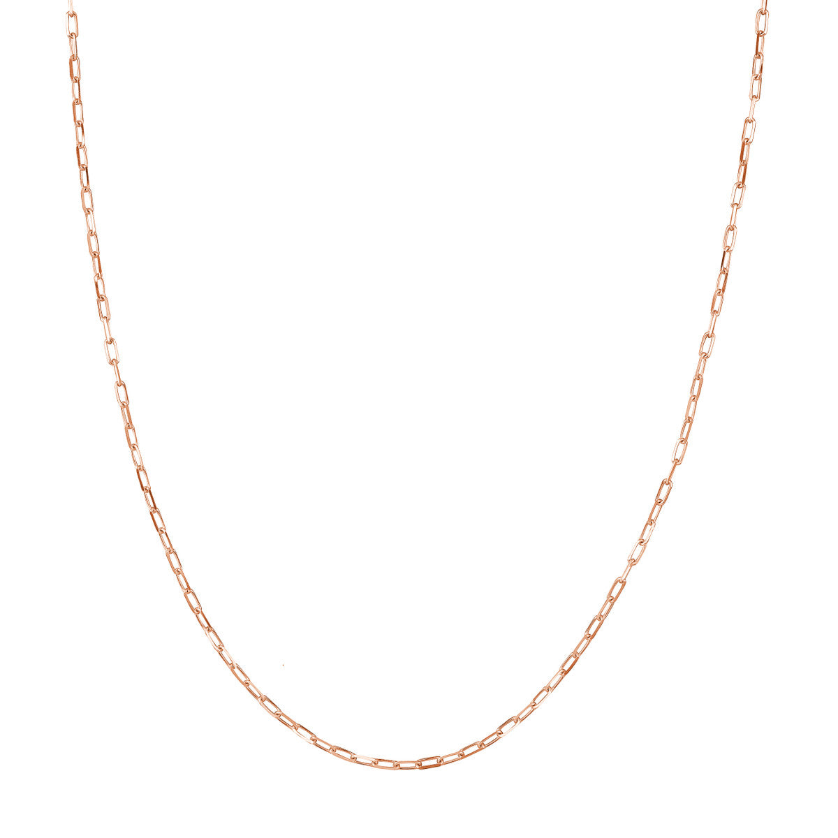 whisper paper clip chain in solid 14k rose gold variant--14K-rose-gold variant--16in variant--18in variant--20in variant--24in