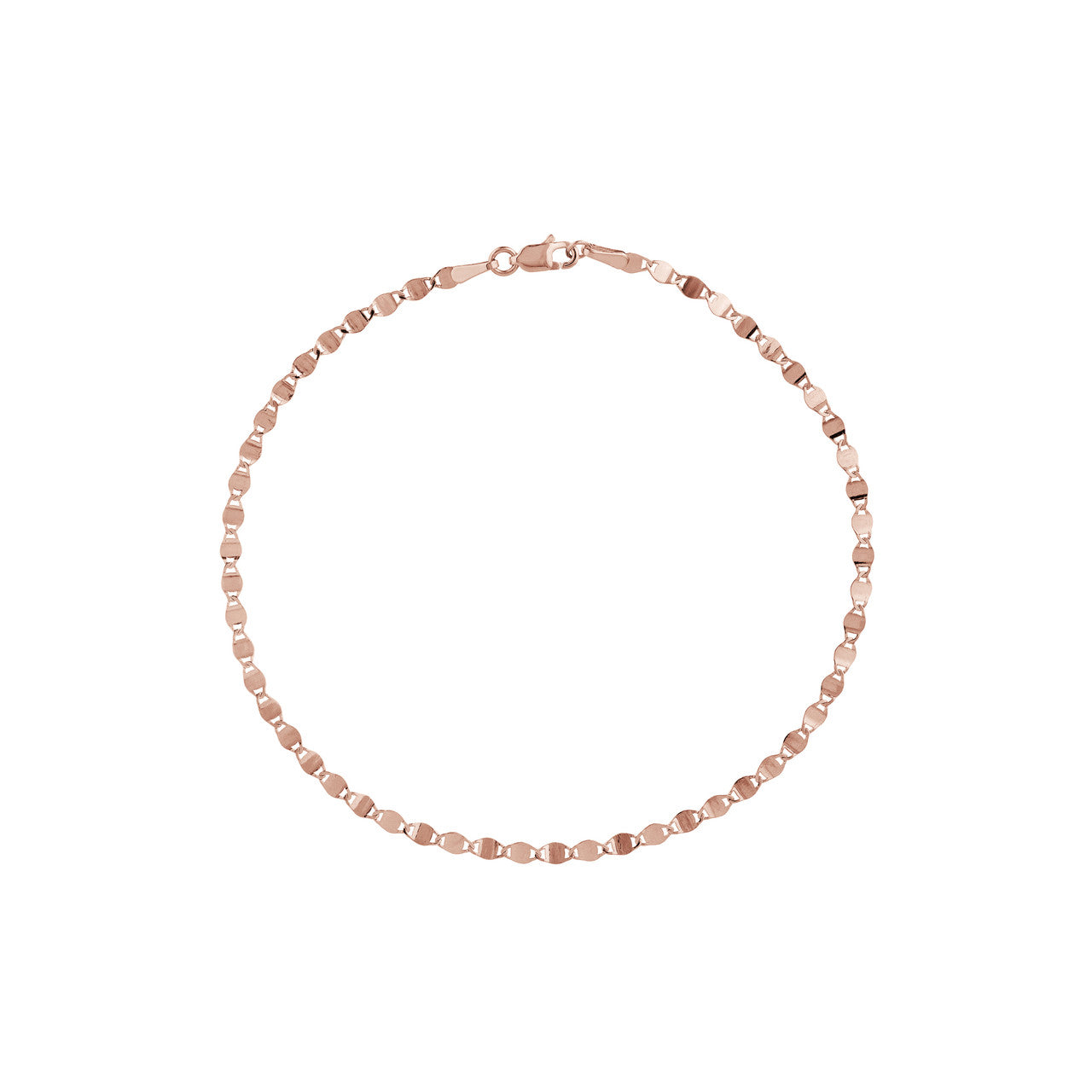 Mirror chain, alternate product view.5in.5in variant--14K-rose-gold variant--7.5in