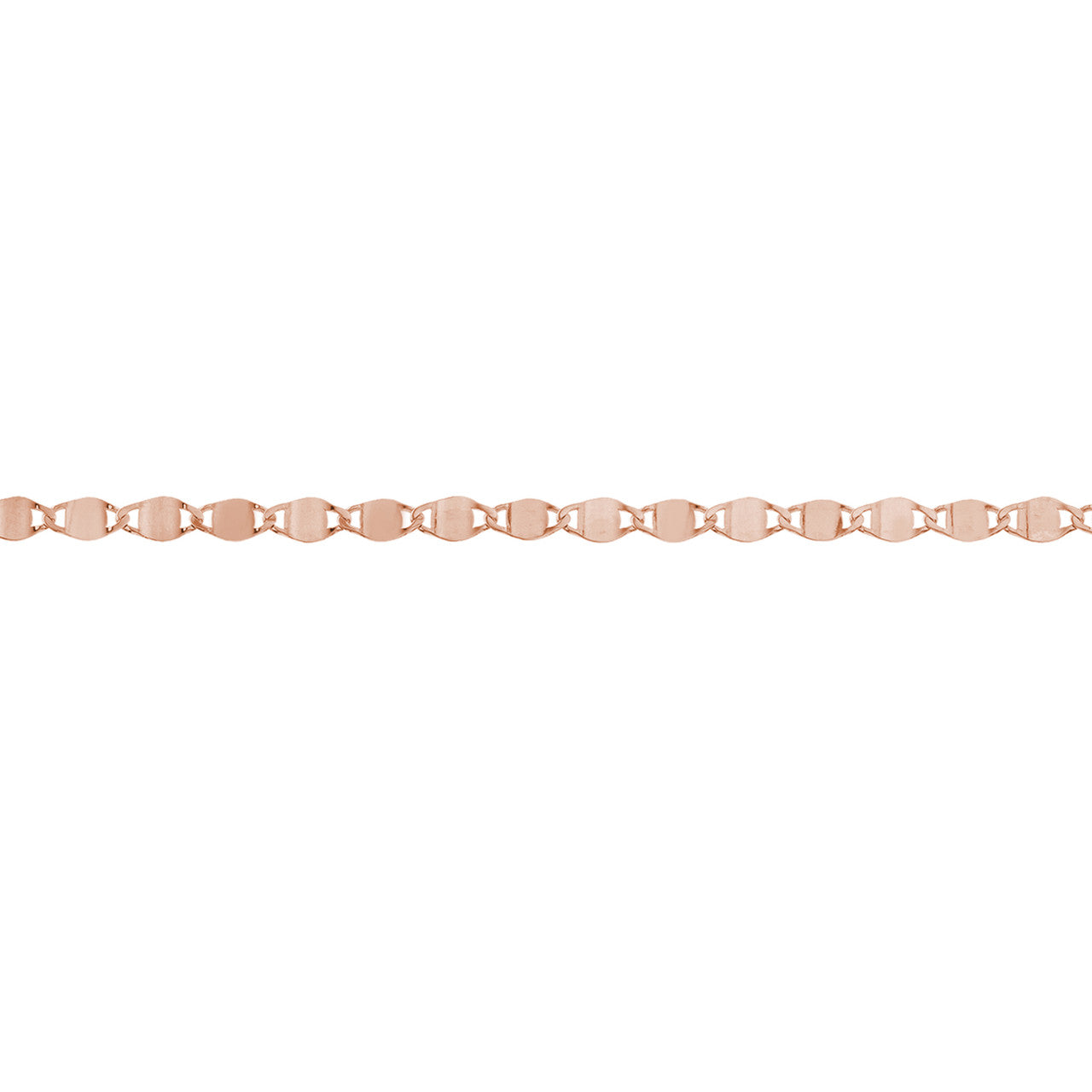 Mirror chain in gold, final product angle.5in.5in variant--14K-rose-gold variant--7.5in
