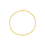 Mirror chain, product view on white background.5in.25in.5in.25in variant--14K-yellow-gold variant--7.5in variant--10K-yellow-gold variant--7.25in