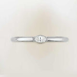 Marquise diamond stackable band in 14k white gold