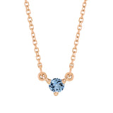 14K rose gold Aquamarine Solitaire Necklace variant--Aquamarine variant--14K-rose-gold