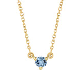 Sentimental birthday jewelry with aquamarine in 14K gold variant--Aquamarine variant--14K-yellow-gold