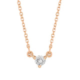 14K rose gold-Diamond-Solitaire-Necklace-Lovely-Birthstone-Necklace variant--Diamond variant--14K-rose-gold
