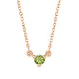 14K rose gold-Peridot-Solitaire-Necklace-Lovely-Birthstone-Necklace variant--Peridot variant--14K-rose-gold