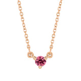 14K rose gold-Tourmaline-Solitaire-Necklace-Lovely-Birthstone-Necklace variant--Tourmaline variant--14K-rose-gold