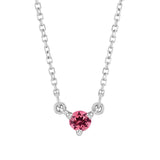 Sterling silver Tourmaline-Solitaire-Necklace-Lovely-Birthstone-Necklace variant--Tourmaline variant--Sterling-silver