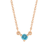 14K rose gold-Zircon-Solitaire-Necklace-Lovely-Birthstone-Necklace variant--Zircon variant--14K-rose-gold