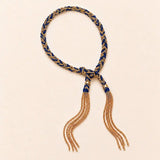 navy and gold braid bracelet.
