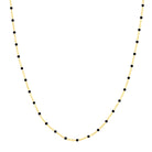 Necklace (18 in) Black Enamel Bead Chain Necklace Fun Beaded Colorful Chain