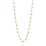 Necklace (18 in) Green Enamel Bead Chain Necklace Fun Beaded Colorful Chain(18-in)(18in) variant--Green variant--Gold-fill variant--Necklace-(18in) variant--14K-yellow-gold