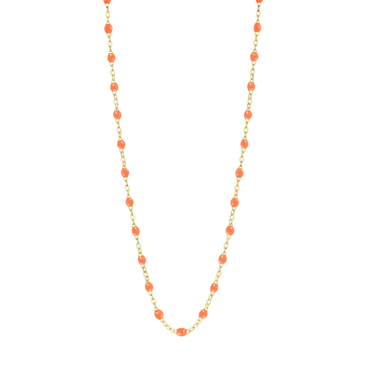 Necklace (18 in) Orange Enamel Bead Chain Necklace Fun Beaded Colorful Chain(18-in)(18in) variant--Orange variant--Gold-fill variant--Necklace-(18in) variant--14K-yellow-gold