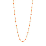 Necklace (18 in) Orange Enamel Bead Chain Necklace Fun Beaded Colorful Chain(18-in)(18in) variant--Orange variant--Gold-fill variant--Necklace-(18in) variant--14K-yellow-gold