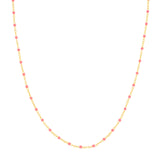 Necklace (18in) Pink Enamel Bead Chain Necklace Fun Beaded Colorful Chain(18-in)(18in) variant--Pink variant--Gold-fill variant--Necklace-(18in) variant--14K-yellow-gold