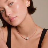 Pink Beaded Pearl Choker