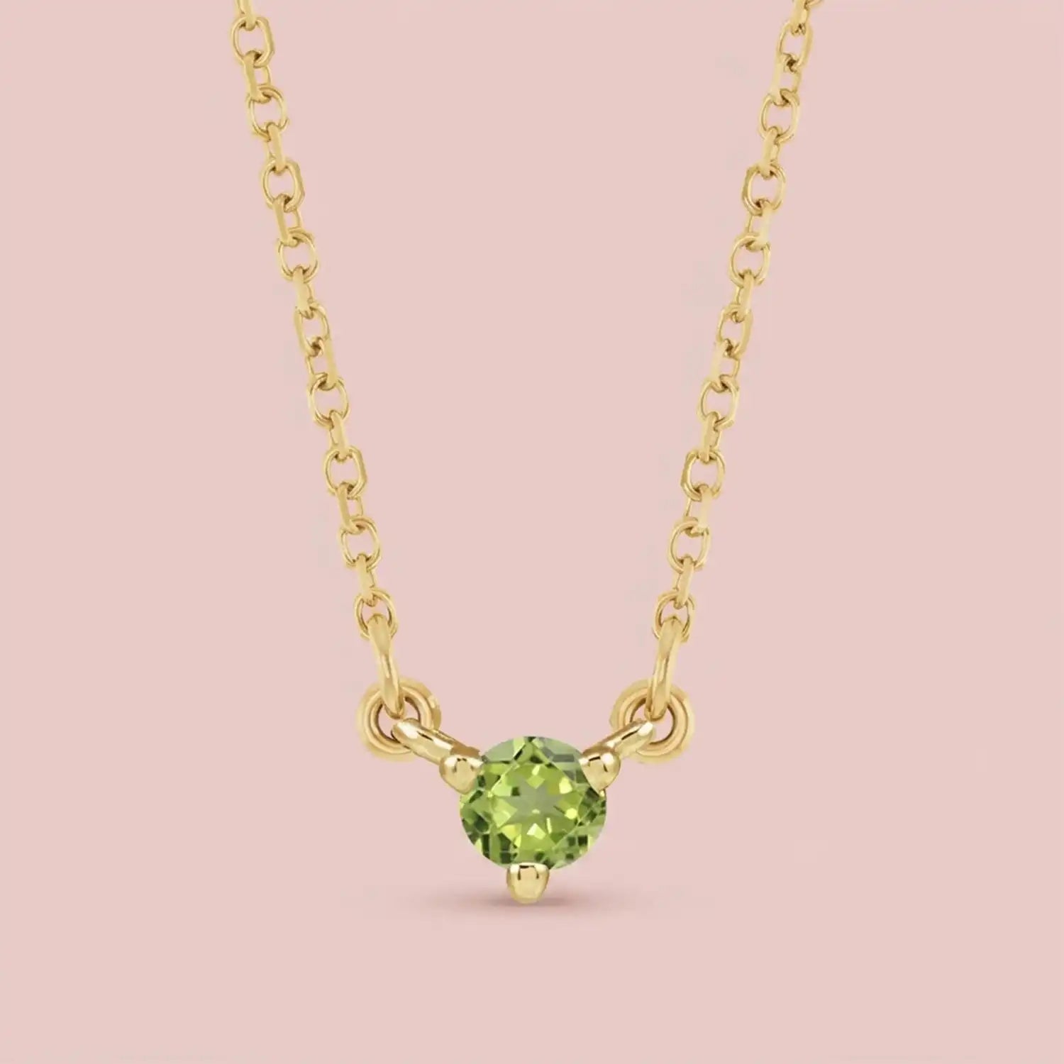 Mini peridot necklace in 14K gold variant--14K-rose-gold, variant--14K-yellow-gold, variant--14K-white-gold, variant--Sterling-silver