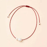Red Pearl Silk Necklace