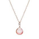 Rose Gold-fill Pink Topaz necklace, Rose Gold-fill Pink Topaz gemstone necklace, Rose Gold-fill Pink Topaz birthstone necklace