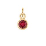 Ruby birthstone charm in 14k yellow gold — classic July birthstone jewelry gift. variant--Ruby variant--14K-yellow-gold