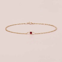 bezel set ruby bracelet in 14k gold variant--Ruby variant--14K-rose-gold variant--14K-white-gold variant--14K-yellow-gold variant--Sterling-silver
