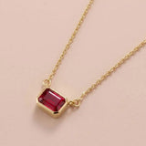 East West Ruby necklace in 14K yellow gold variant--14K-yellow-gold variant--14K-white-gold variant--14K-rose-gold variant--Sterling-silver variant--Ruby