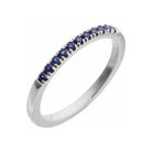 Sapphire-Birthstone Stackable Band-14K white gold