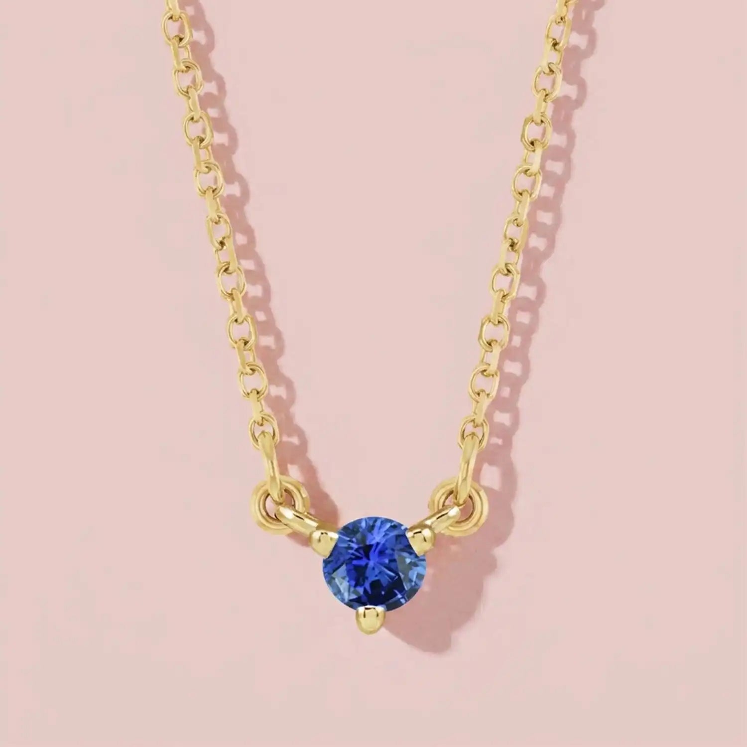 Mini sapphire necklace in 14K gold variant--14K-rose-gold, variant--14K-yellow-gold, variant--14K-white-gold, variant--Sterling-silver