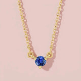 Mini sapphire necklace in 14K gold variant--14K-rose-gold, variant--14K-yellow-gold, variant--14K-white-gold, variant--Sterling-silver