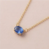 East-west sapphire necklace in 14K yellow gold for September birthstone variant--14K-rose-gold variant--14K-white-gold variant--14K-yellow-gold variant--Sterling-silver variant--Sapphire