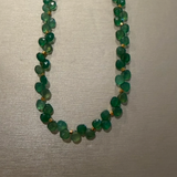 Gemstone beaded necklace with natural stone beads, delicate layering piece