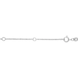 10K white gold Diamond Cut Bead Chain 16-18in Long