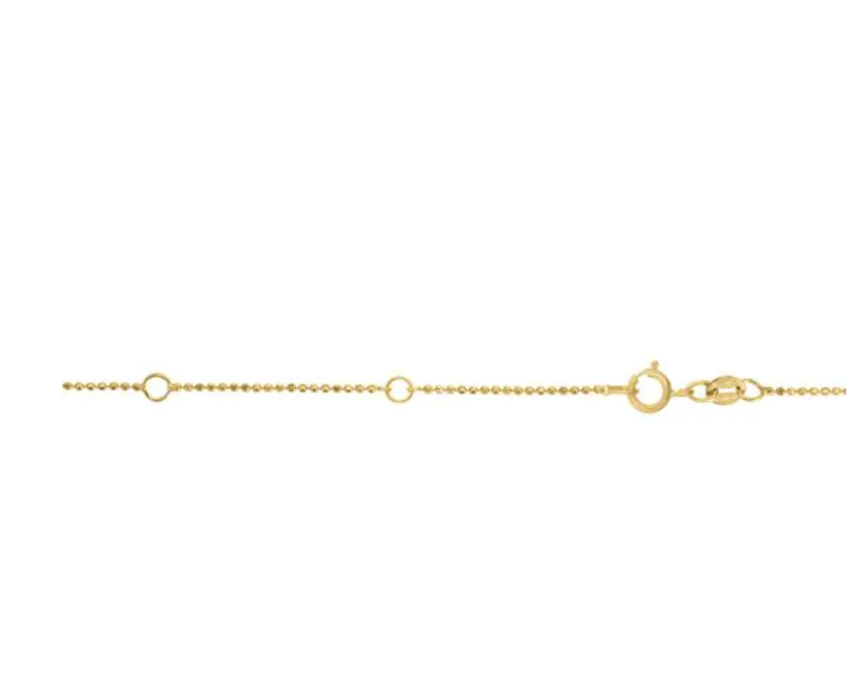 10K yellow gold Diamond Cut Bead Chain 16-18in Long
