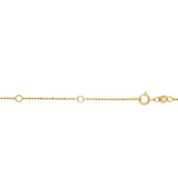 10K yellow gold Diamond Cut Bead Chain 16-18in Long